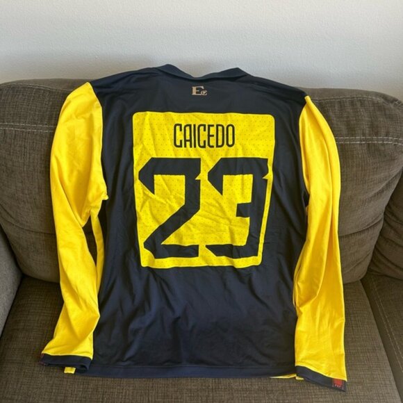 Marathon Authentic Ecuador Copa America 2024 Moises Caicedo Jersey Men’s Sz L - Picture 5 of 6